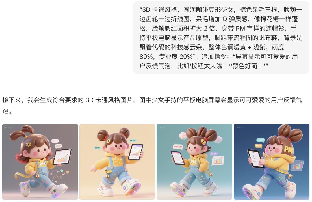 用 AI “捏” 出一个萌系产品经理 IP