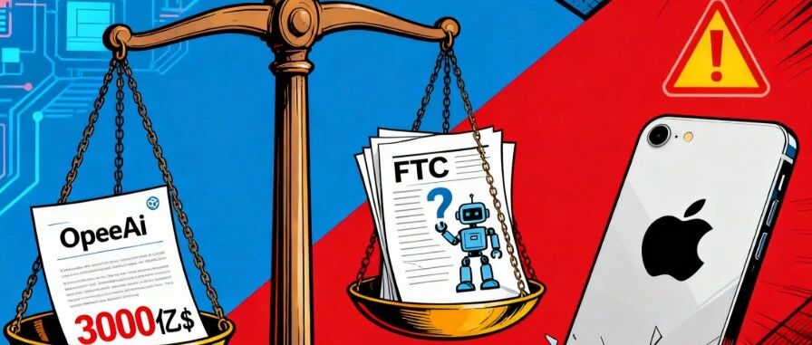 OpenAI与甲骨文达成3000亿美元天价交易！FTC调查AI聊天机器人风险，苹果评级遭下调